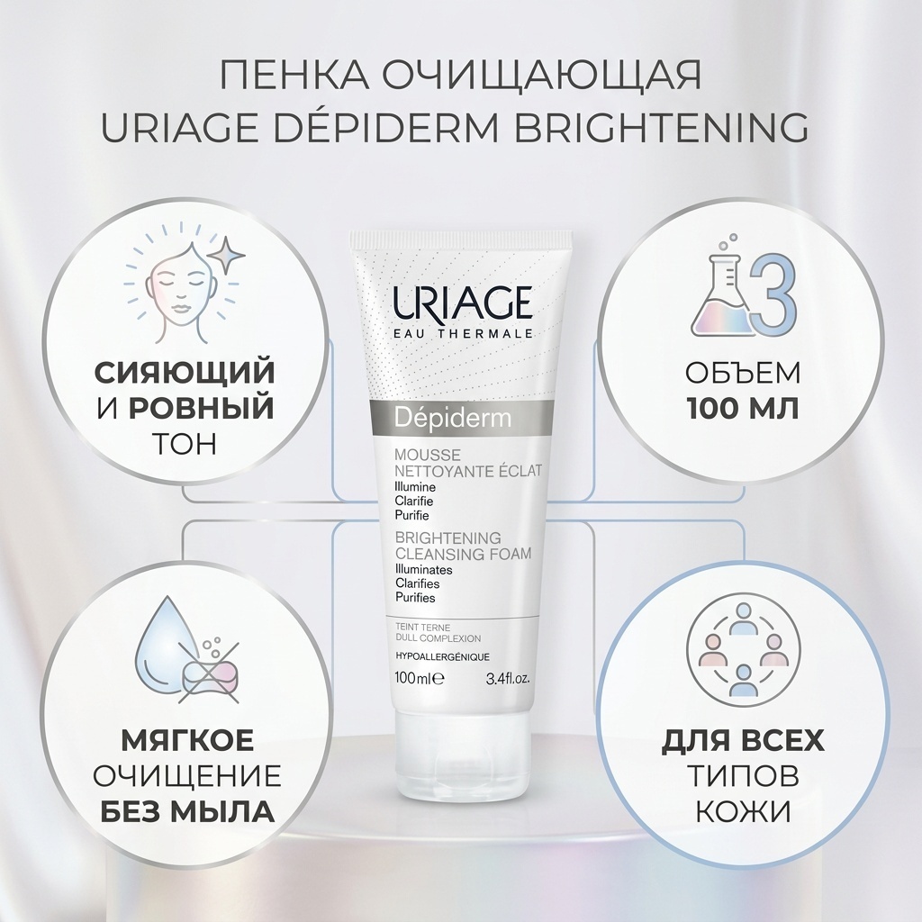 URIAGE Depiderm Brightening пенка 100 мл