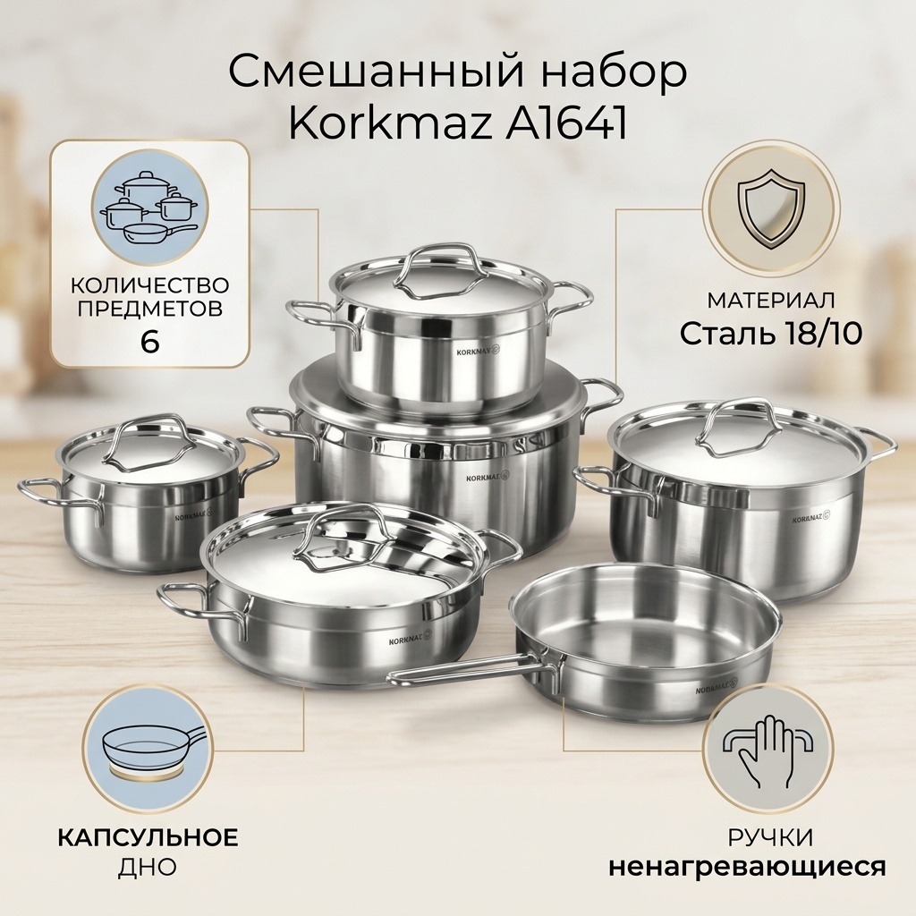 Смешанный набор Korkmaz 6 в 1