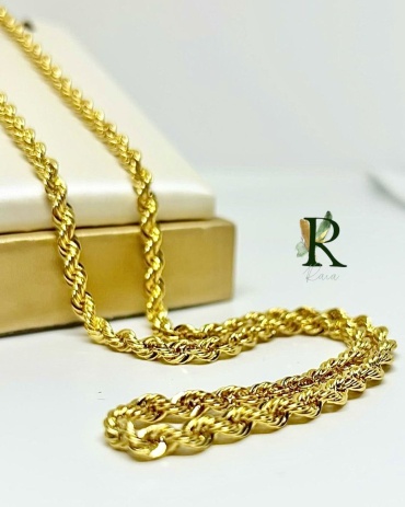 Raia 96879 длина 55 см, вес 7 г золото, плетение веревка