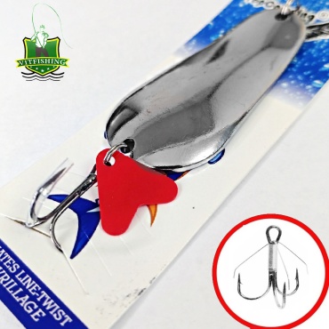 Блесна VitFishing Vit-37# 38g незацепляйка 1 шт серебристый