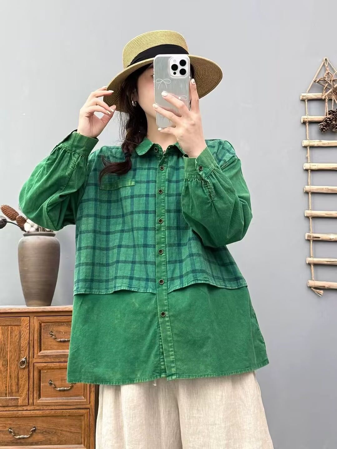 Рубашка FASHION зеленый, мультиколор