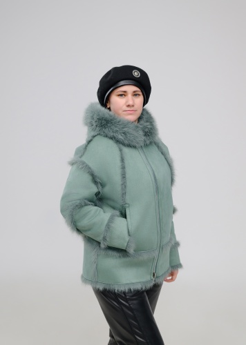 Дубленка Bogema Store бирюзовый
