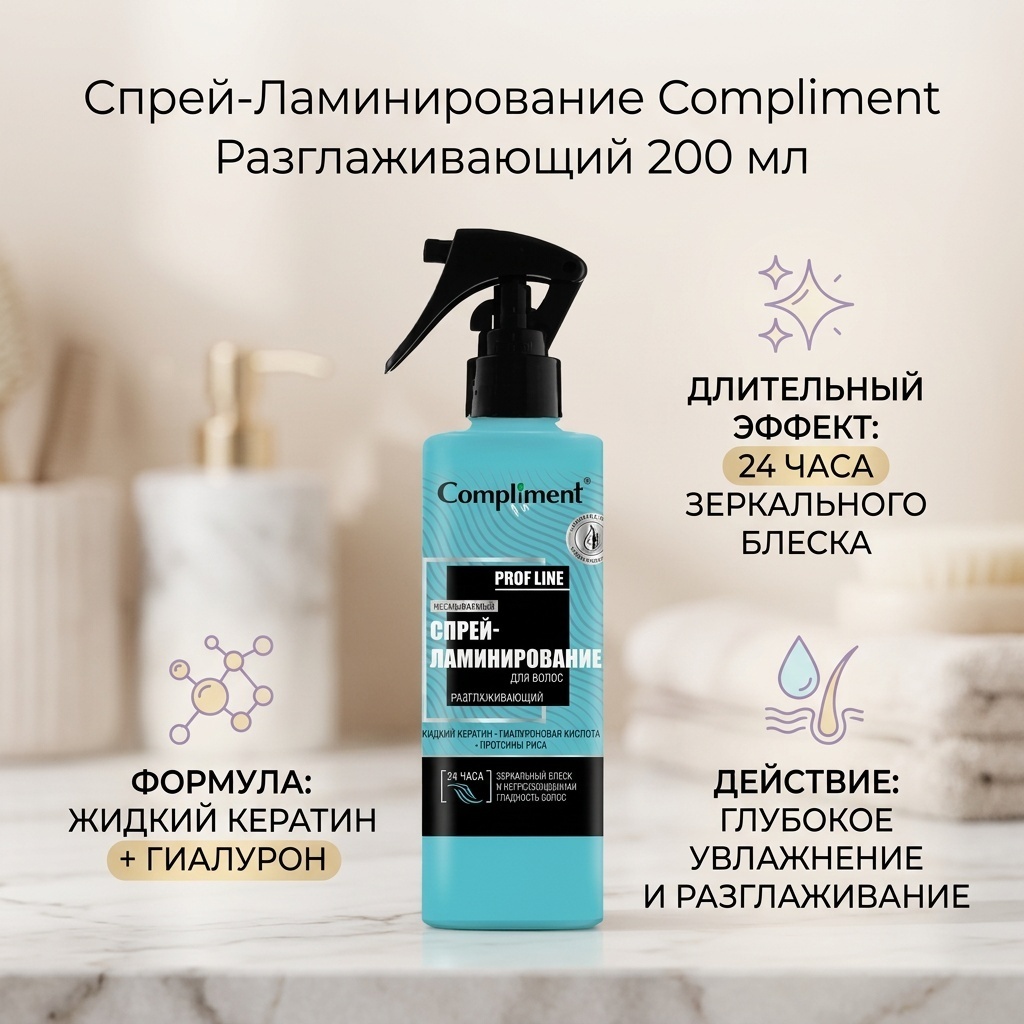 Compliment Разглаживающий спрей 200 мл