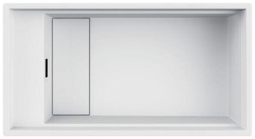 Кухонная мойка ELLECI DIALOGO 36 WORKSTATION White 69.4х39.6х20 см, кварцевый композит, тон белый
