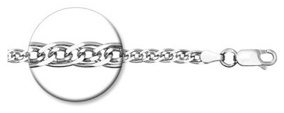 Diamant V56912 длина 40 см, вес 7.17 г серебро, плетение нонна