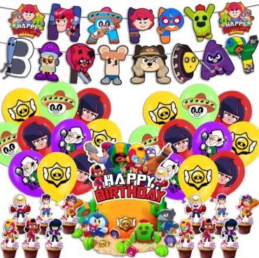 Advance Play декорация для праздника Украшение на День Рождения Brawl Stars Бравл Старс 30 шт