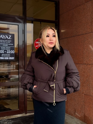 Зимняя куртка AYAZBRAND темно-коричневый