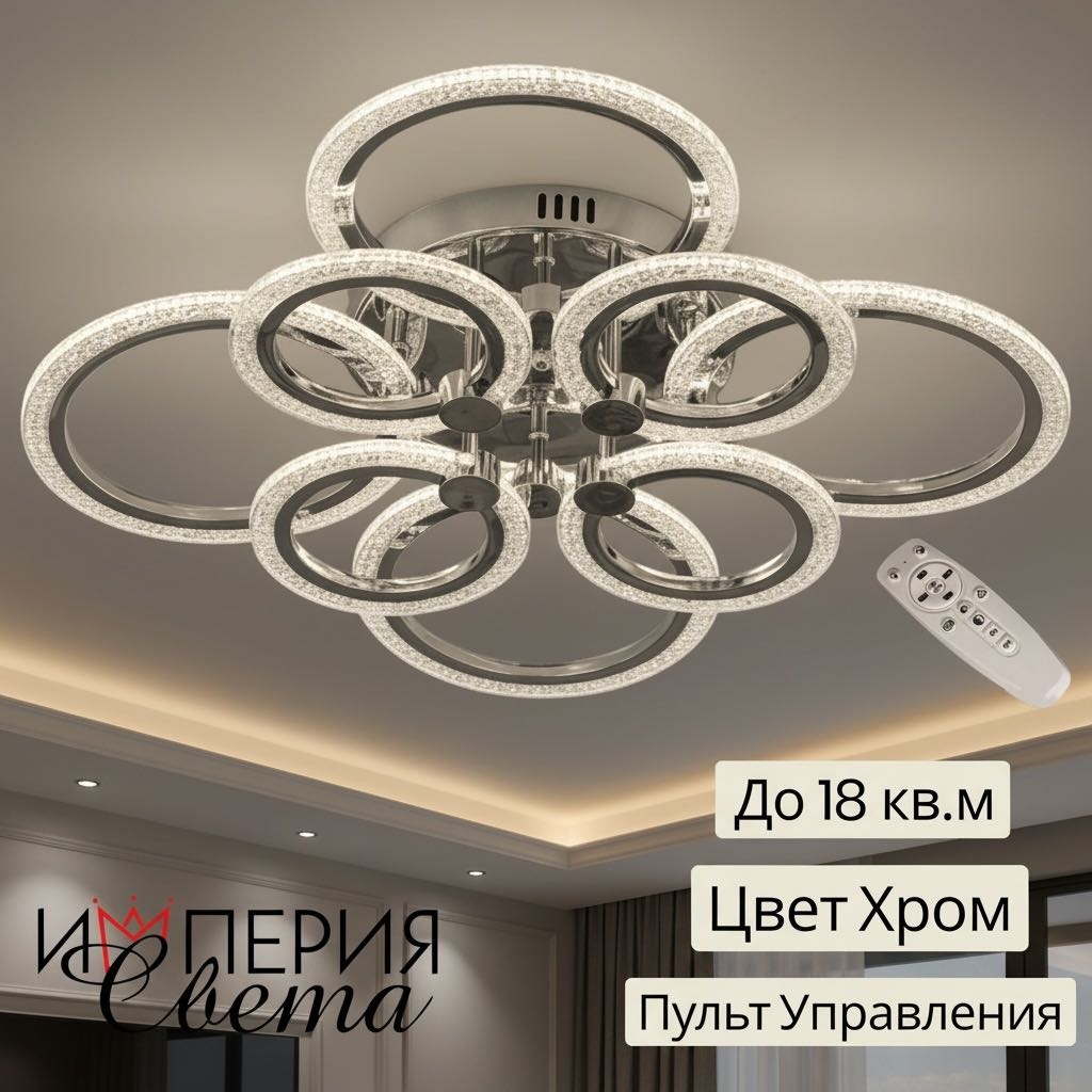 Люстра потолочная Империя света LED, кол-во ламп: 8 шт