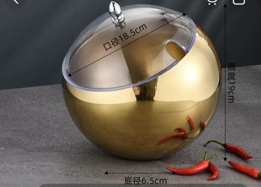 Емкость для специй Gold Glassic, нержавеющая сталь
