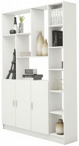 Стеллаж напольный Aiba Mebel 294616504, 150x33x207.6 см, белый