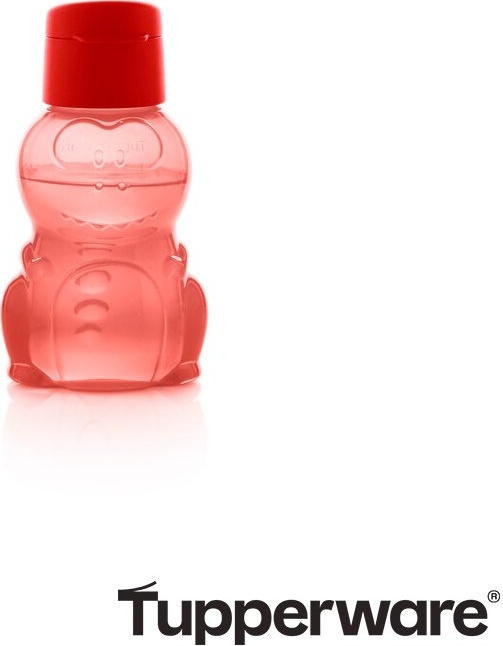 Бутылка Tupperware 0.35 л красный, флип-топ, полипропилен