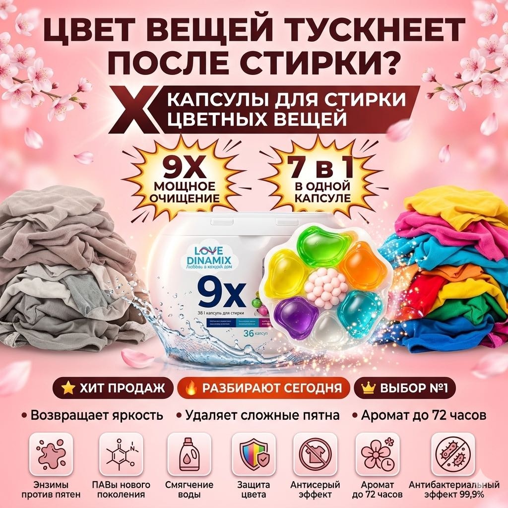 Капсулы Love.Dinamix DINAMIX защита цвета 0.2 36 шт