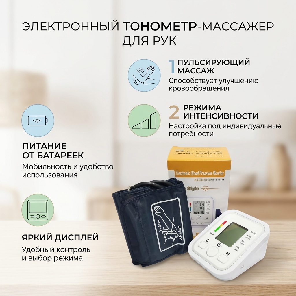 Массажер Танометр манжета пульсирующий