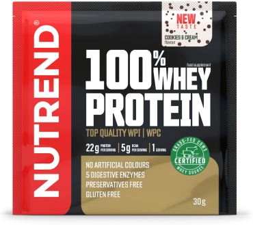 Протеин Nutrend 100% Whey Protein печенье, кремовый 30 г