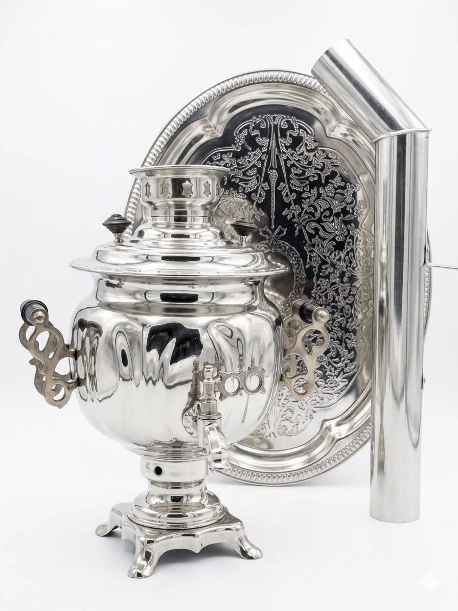 Самовар 16494139_336136929 3 л, латунь