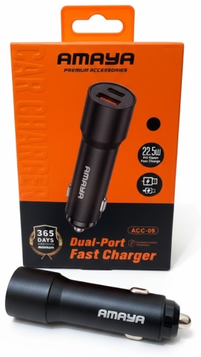 AMAYA ACC-09 USB Type-C, USB 22.5 Вт черный