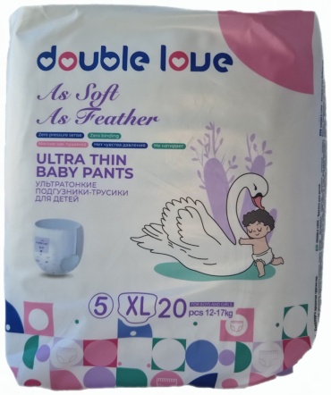 Подгузники-трусики Double love Ультратонкие XL, 20 шт