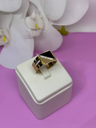 SAR JEWELRY Namra-D-14_6323_20 размер 20 вес 4.8 г золото, фианит, эмаль