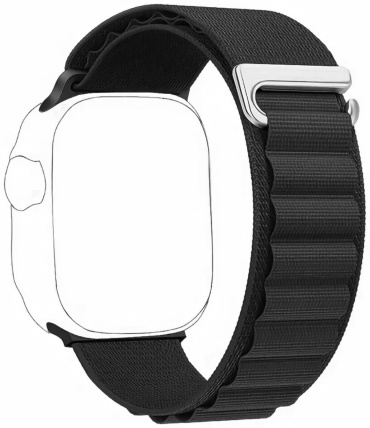 Ремешок для Apple Watch Series 4, Watch Series 5, Watch Series 6, Watch SE, Watch SE 2nd Gen черный