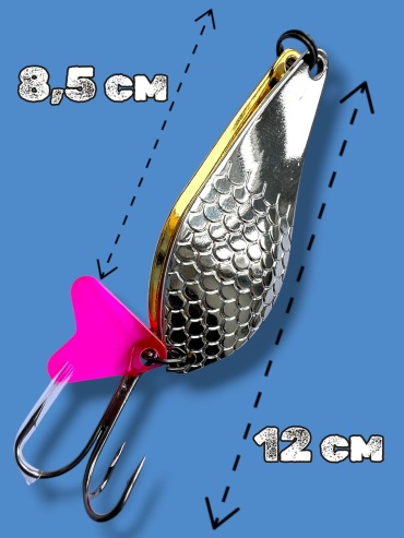 Блесна TAIFUN Taifun Блесна двойная шумовая колеблющаяся 28 грамм color 04 SPOON22005 Т 1 шт 120 мм золото,серебро