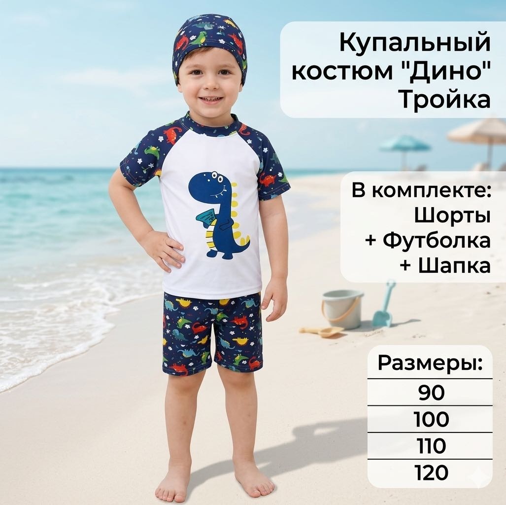Комплект белый, темно-синий