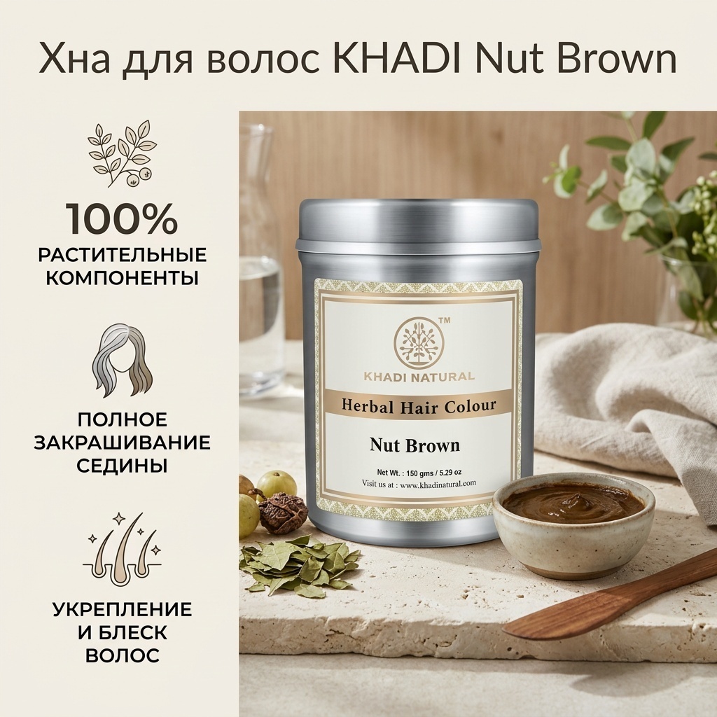 KHADI хна для волос Каштан 150 гр