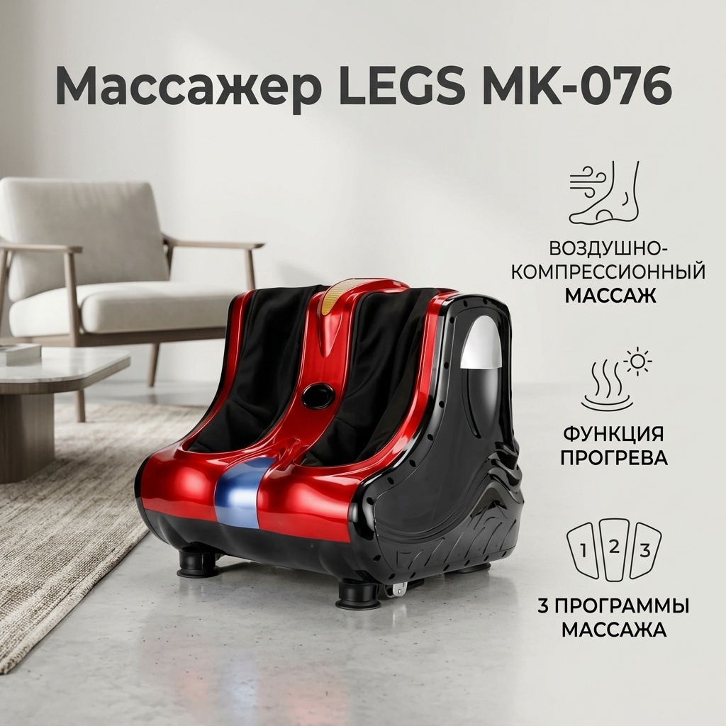 Массажер LEGS MK-076 напольный воздушно-компрессионный