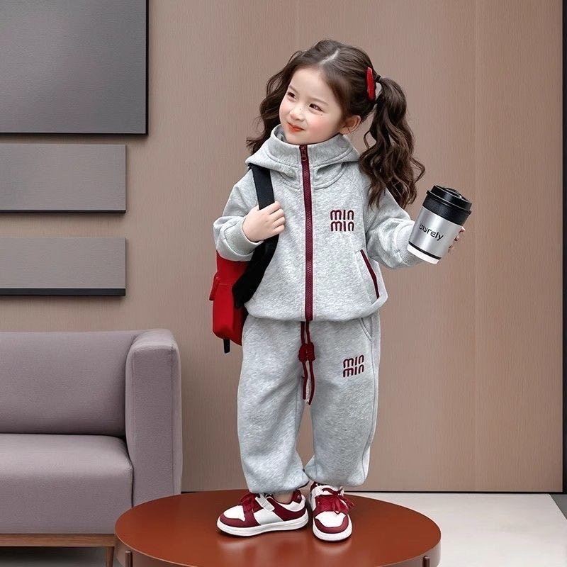 Спортивный костюм Hello Kitty серый, бордовый