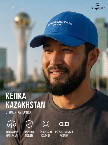 Бейсболка Shapkoff размер универсальный, белый, голубой