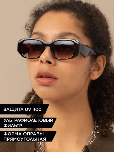 ALESE солнцезащитные очки прямоугольные однотонные