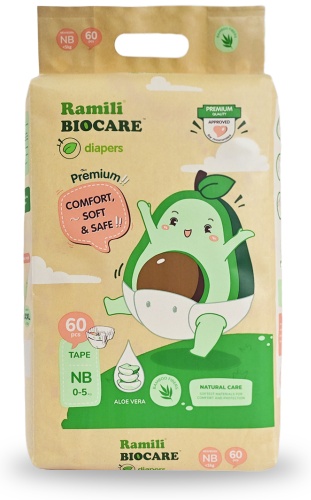 Подгузники Ramili Premium XS, 60 шт