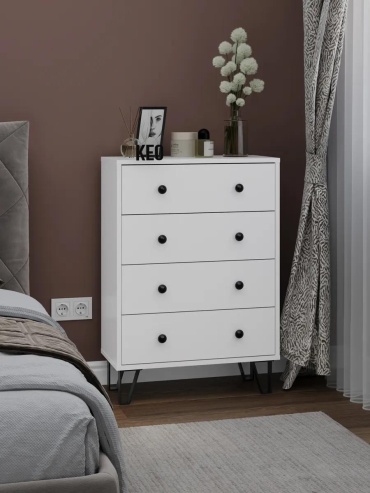 Комод Modern 25, 60x35x87 см, белый