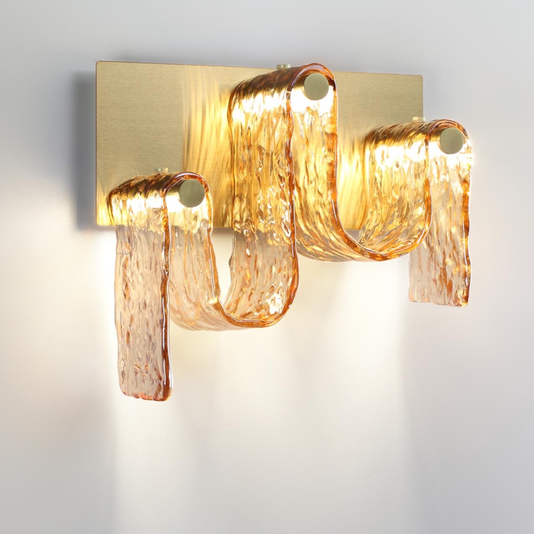Бра настенный Odeon Light LED, золотистый, бронза