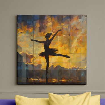 PEMIKAN CRAFT картина Балерина в закате 60x60 см