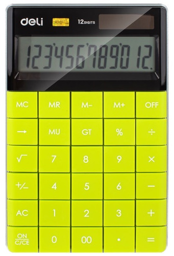 DELI 1589, 12-разрядный, зеленый, синий