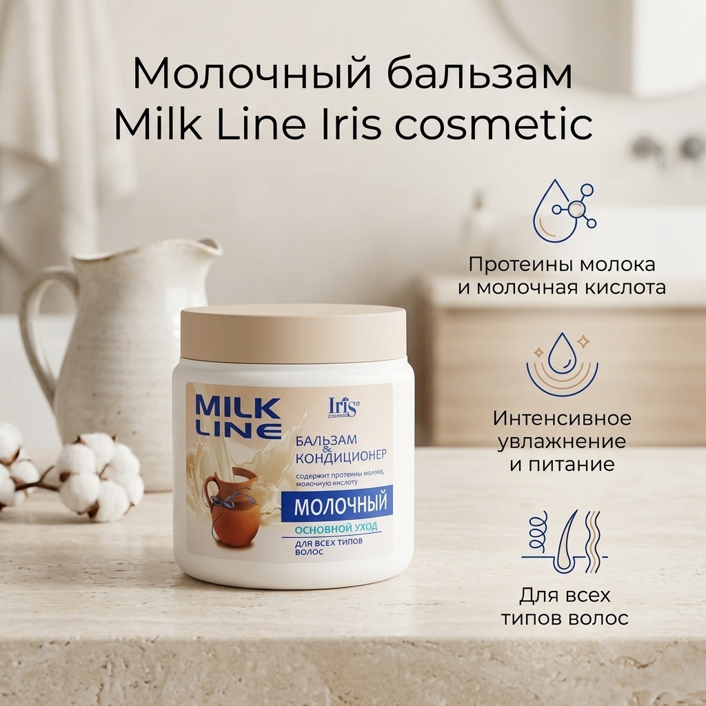 Iris cosmetic Milk Line Молочный бальзам 500 мл