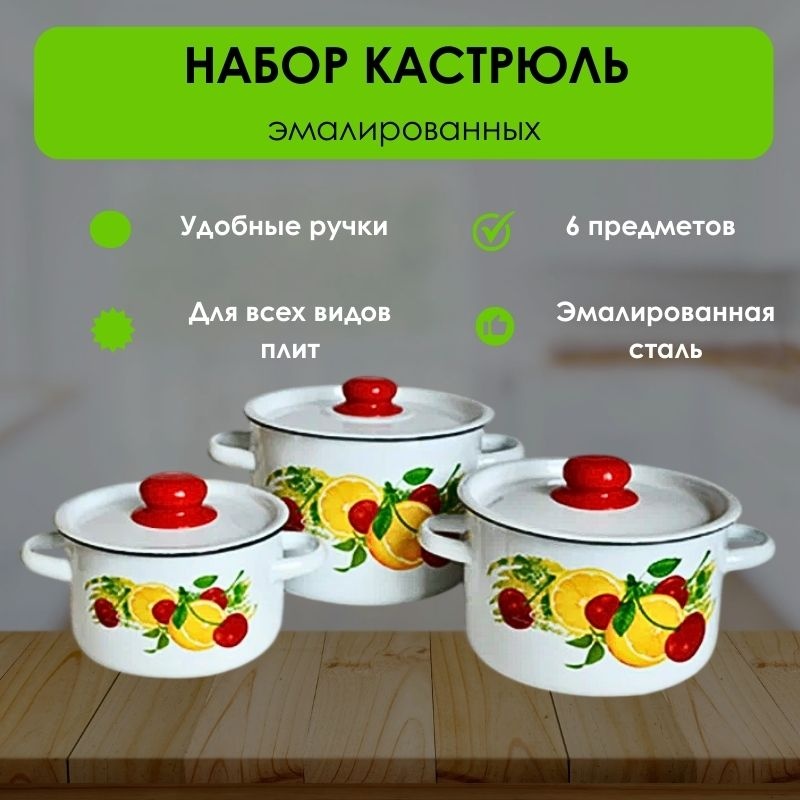 Набор кастрюль LifeGoods.kz LG46588 6 в 1