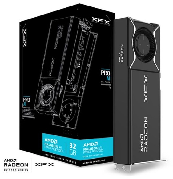 Видеокарта XFX AMD Radeon AI Pro R9700 Blower RX-97XPROAIY 32 Гб