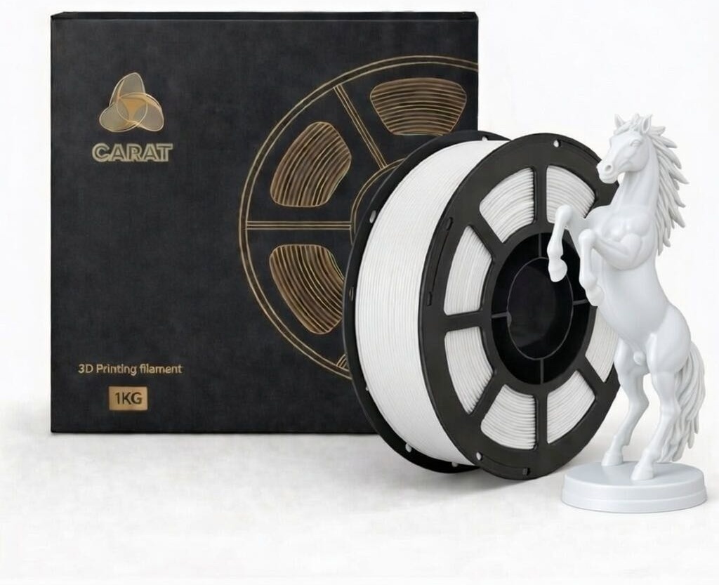 CARAT PETG Filament Белый 1.75 мм 1 кг пластик для 3D-принтера