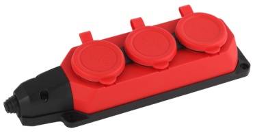 ЭРА колодка 220 В 16А, KX-3e-RED-IP44