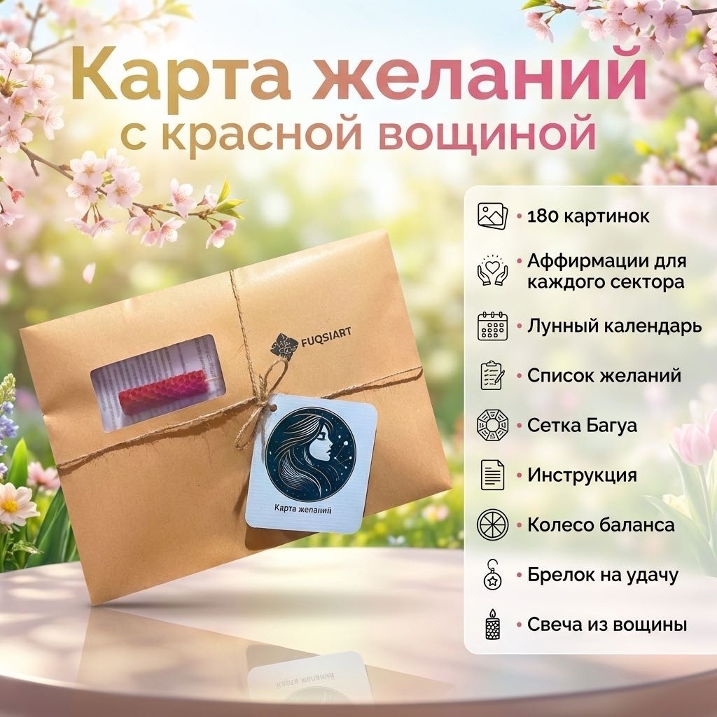 Набор Карта желаний с красной вощиной