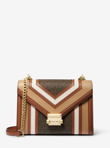 Сумка кросс-боди Michael Kors канвас коричневый