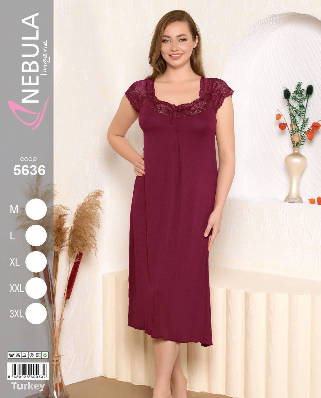Ночная сорочка Nebula Lingerie красный, бордовый