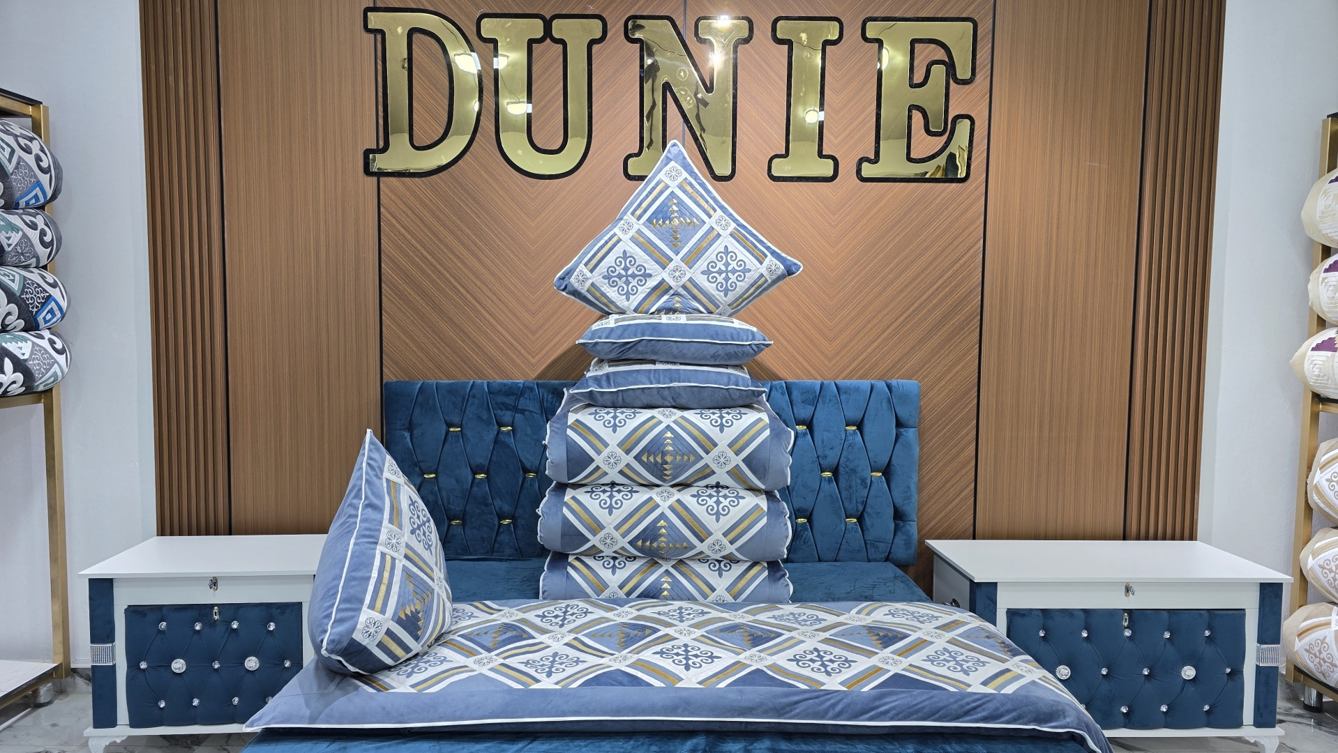 Dunie комплект корпе с подушками 225x80 см, хлопок, бирюзовый