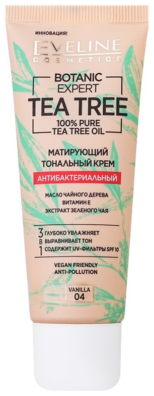 Eveline Cosmetics Tea Tree тональный крем 04 Vanilla 30 мл