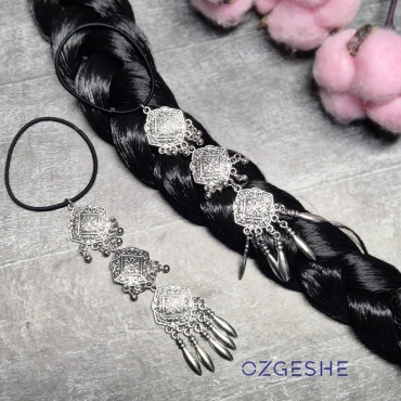OZGESHE резинка 2 шт, серебристый