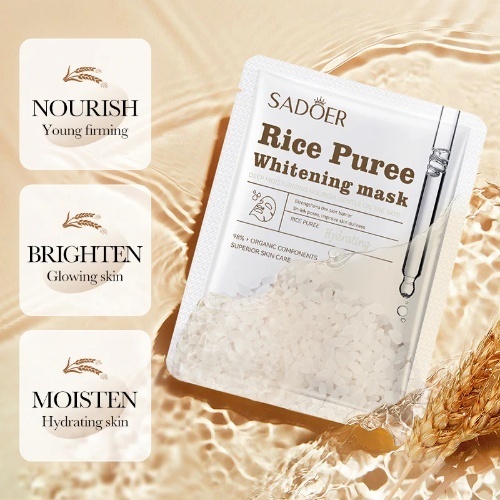 Маска для лица SADOER тканевая Rice Original Whitening and Moisturizing 1 шт