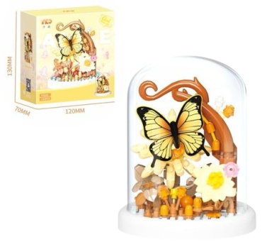 Конструктор 0457 Toys «Конструктор 3D Цветы в колбе Бабочка» 410, деталей 149 шт