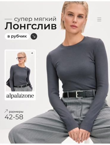 Лонгслив Alpalazone серый