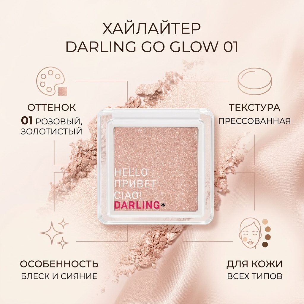 DARLING Go Glow хайлайтер 01